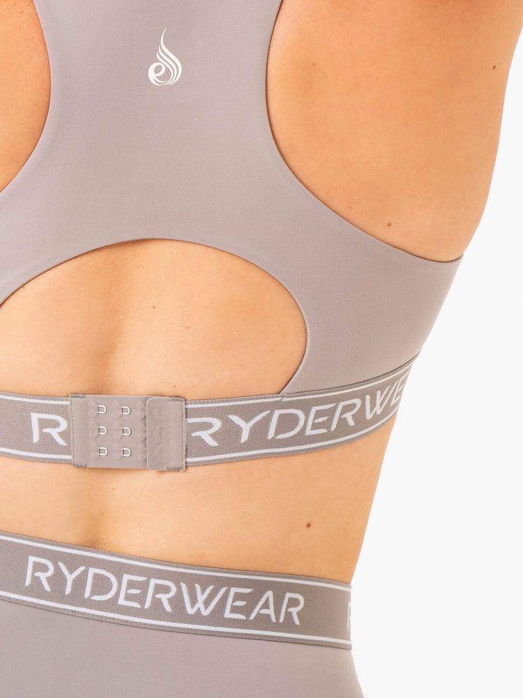 Steel Grey Ryderwear Women Sports Bra Level Up High Impact Women's Sports Bra | AU2271SO