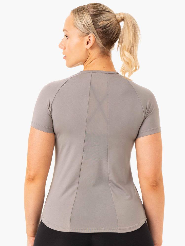 Steel Grey Ryderwear Women T Shirts Level Up Training Women's T Shirts | AU2787SO