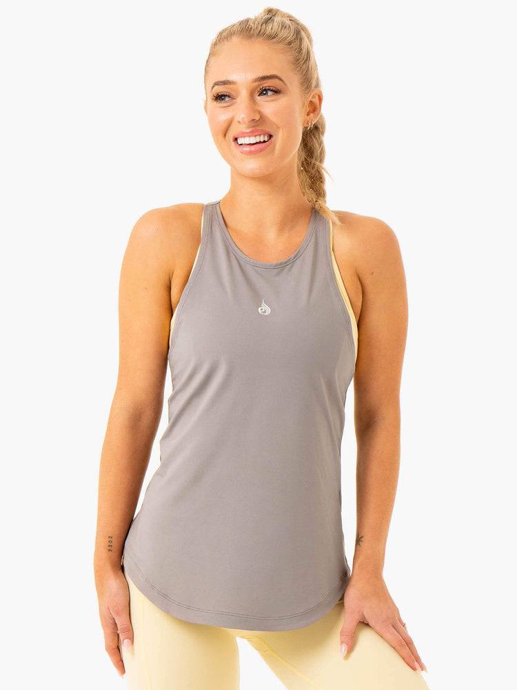 Steel Grey Ryderwear Women Tanks Level Up Training Women\'s Tanks | AU2921WY