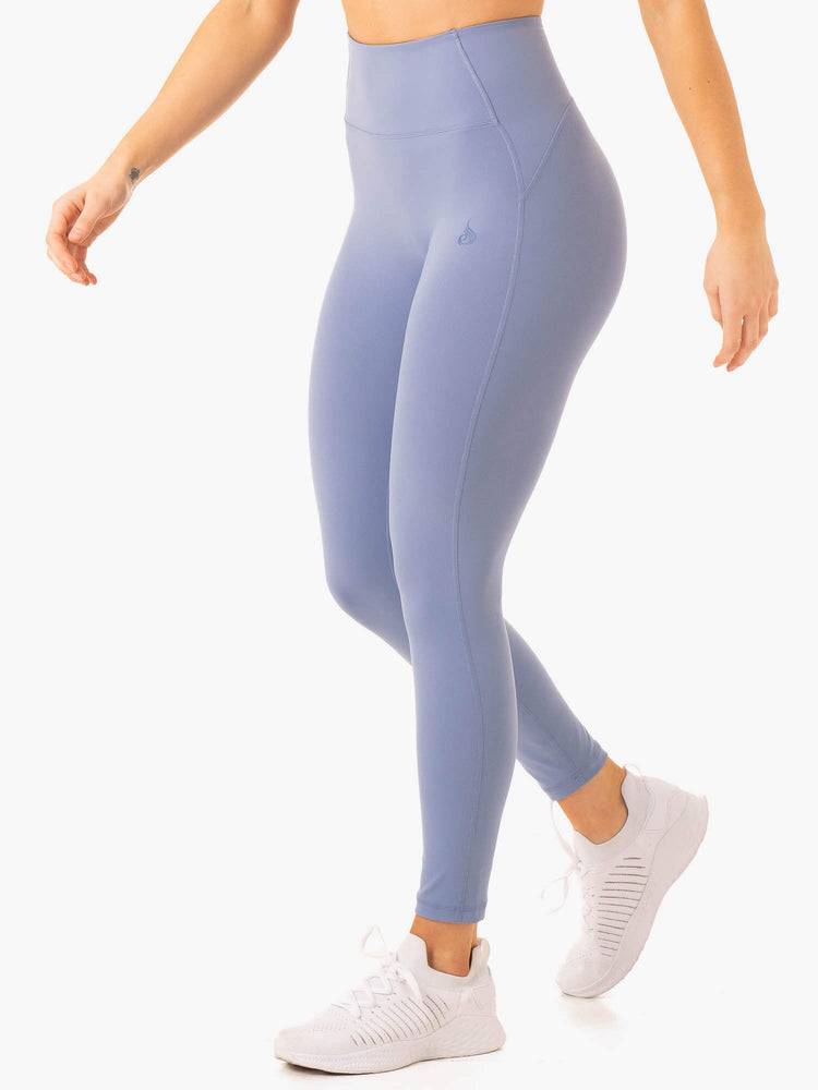 Stonewash Blue Ryderwear Women Leggings NKD Frame High Waisted Women's Leggings | AU1793WY