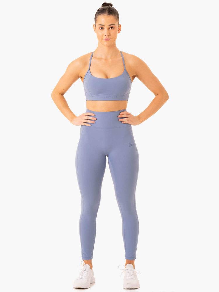 Stonewash Blue Ryderwear Women Leggings NKD Frame High Waisted Women's Leggings | AU1793WY