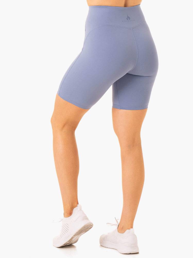 Stonewash Blue Ryderwear Women Shorts NKD Frame High Waisted Bike Women's Shorts | AU1981IS