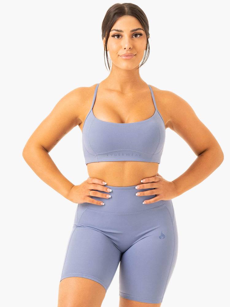 Stonewash Blue Ryderwear Women Sports Bra NKD Frame Women\'s Sports Bra | AU2256VD