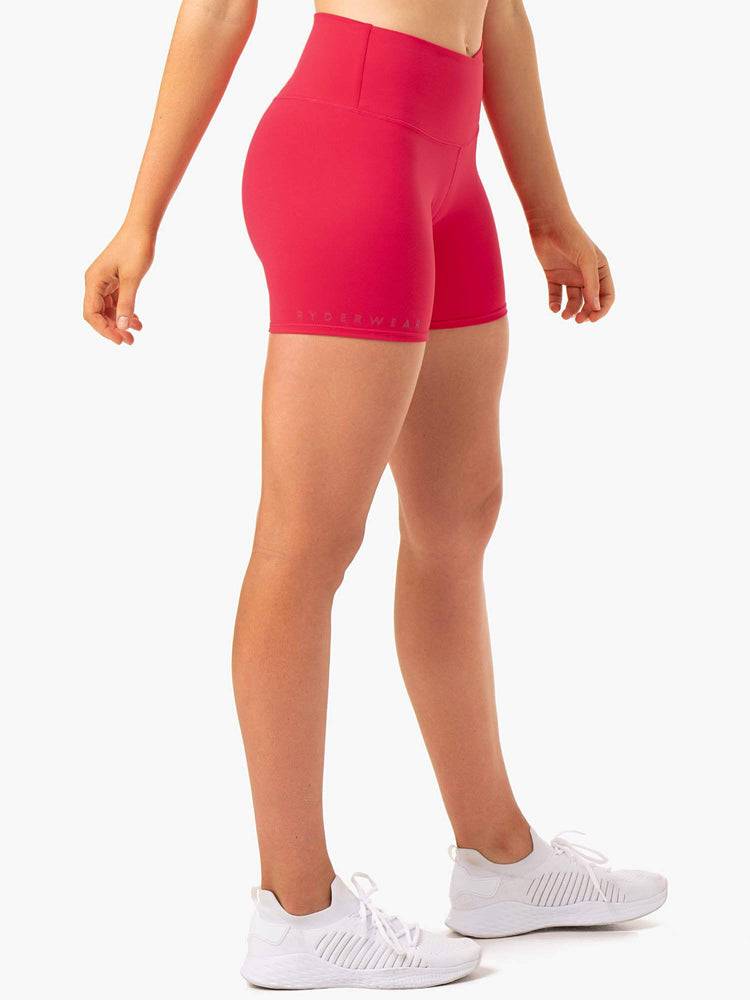 Strawberry Red Ryderwear Women Shorts Amazon High Waisted Women's Shorts | AU1942XF