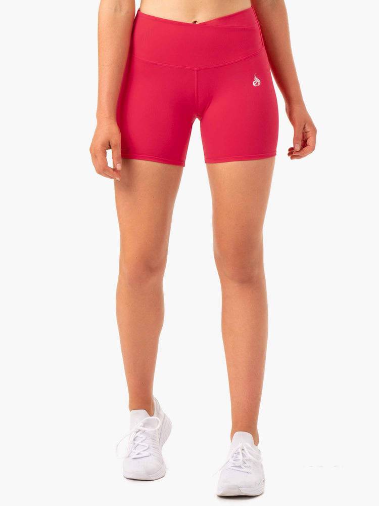 Strawberry Red Ryderwear Women Shorts Amazon High Waisted Women's Shorts | AU1942XF