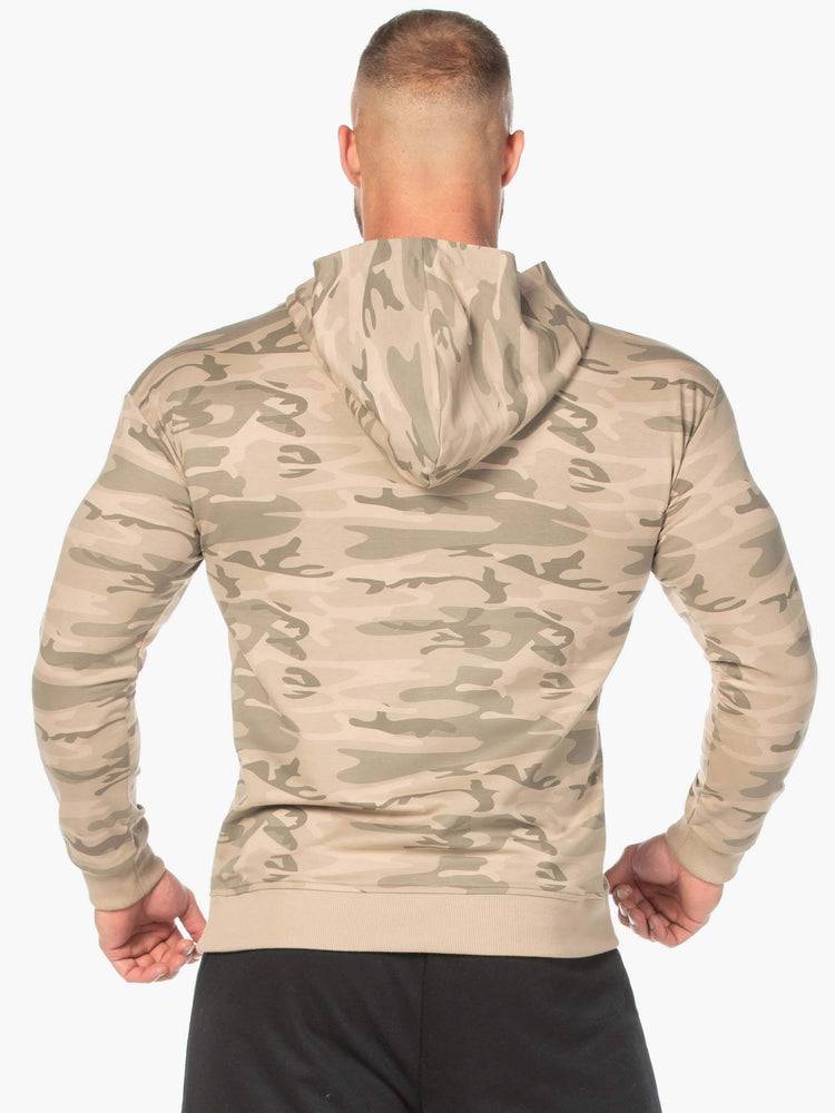 Tan Camo Ryderwear Men Hoodie Camo Pullover Men's Hoodie | AU1453MA