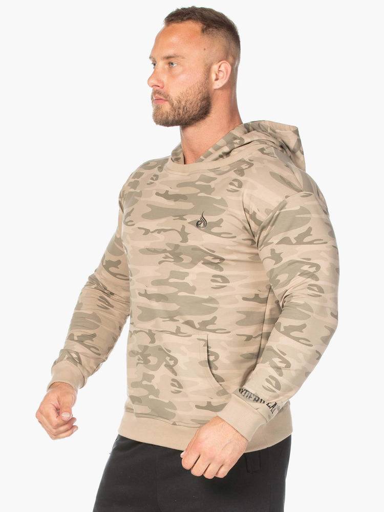 Tan Camo Ryderwear Men Hoodie Camo Pullover Men's Hoodie | AU1453MA