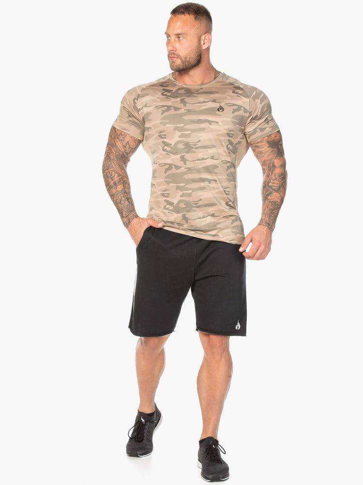 Tan Camo Ryderwear Men T Shirts Camo Mesh Men's T Shirts | AU1206DN