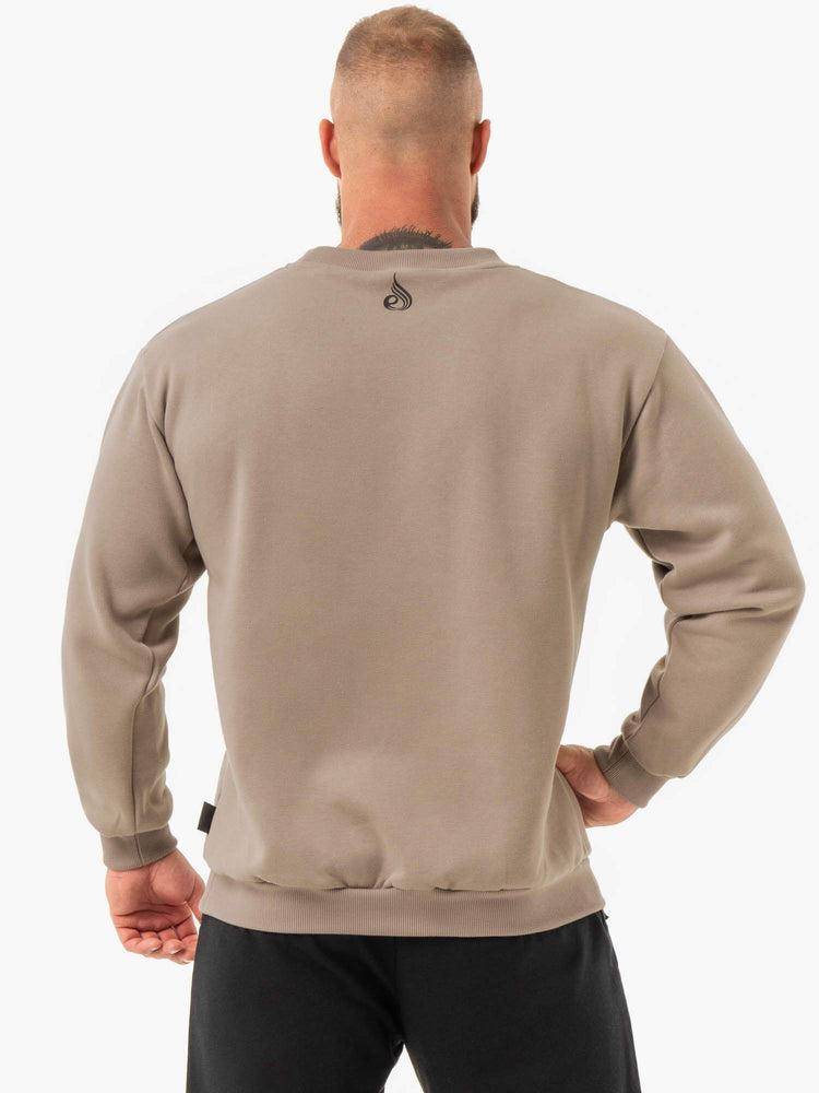 Tan Ryderwear Men Sweaters Force Pullover Men's Sweaters | AU1325WY