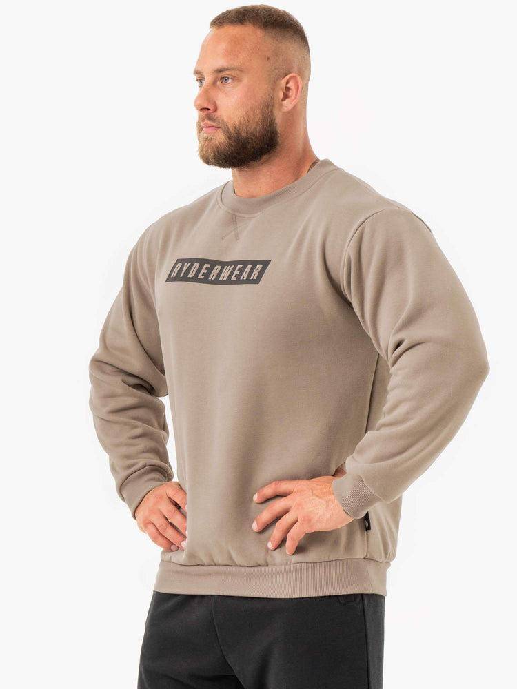 Tan Ryderwear Men Sweaters Force Pullover Men's Sweaters | AU1325WY