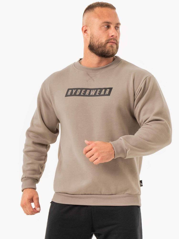 Tan Ryderwear Men Sweaters Force Pullover Men\'s Sweaters | AU1325WY