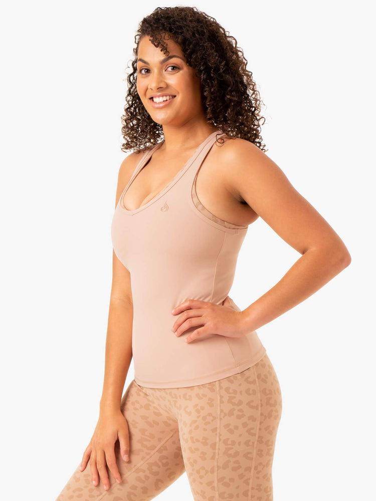 Tan Ryderwear Women Tanks Ultra Compression Women's Tanks | AU2892RW