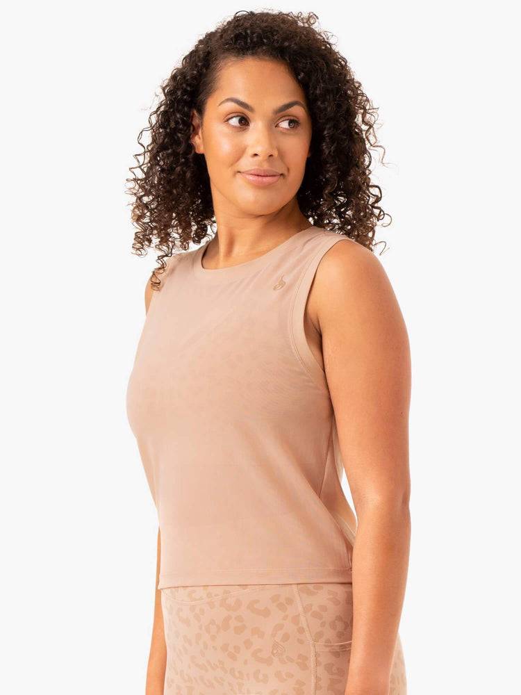 Tan Ryderwear Women Tanks Ultra Mesh Women's Tanks | AU2888IS