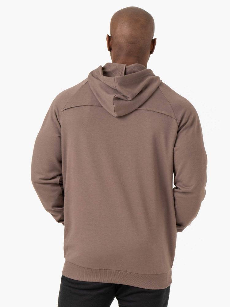 Taupe Ryderwear Men Hoodie Pursuit Zip Up Men's Hoodie | AU1472LH