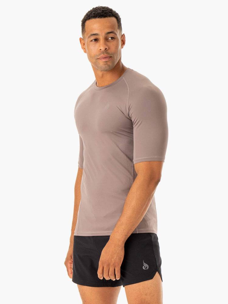 Taupe Ryderwear Men T Shirts Division Base Layer Men's T Shirts | AU1214XF