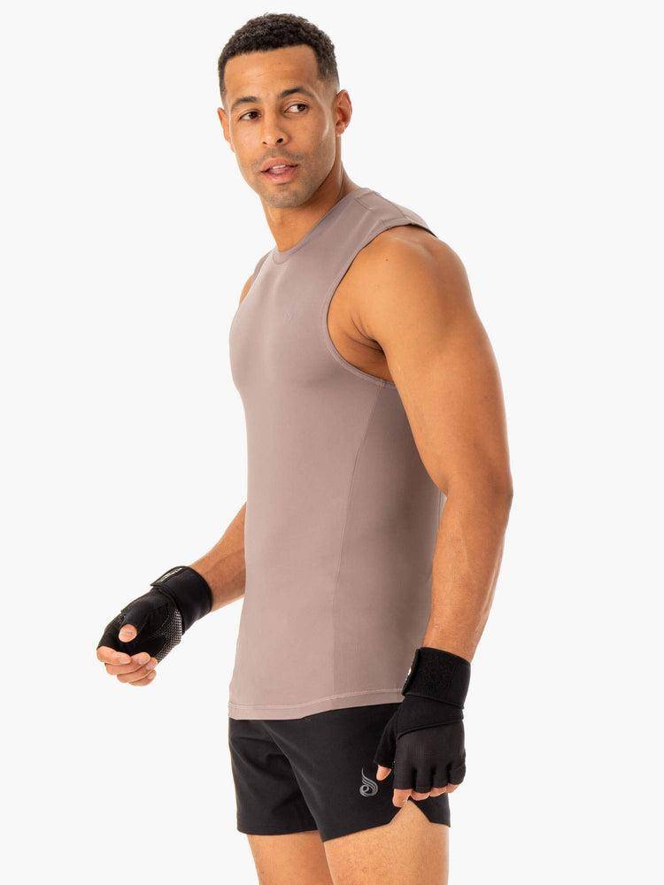 Taupe Ryderwear Men Tanks Division Base Layer Tank Men's Tanks | AU1083ZG