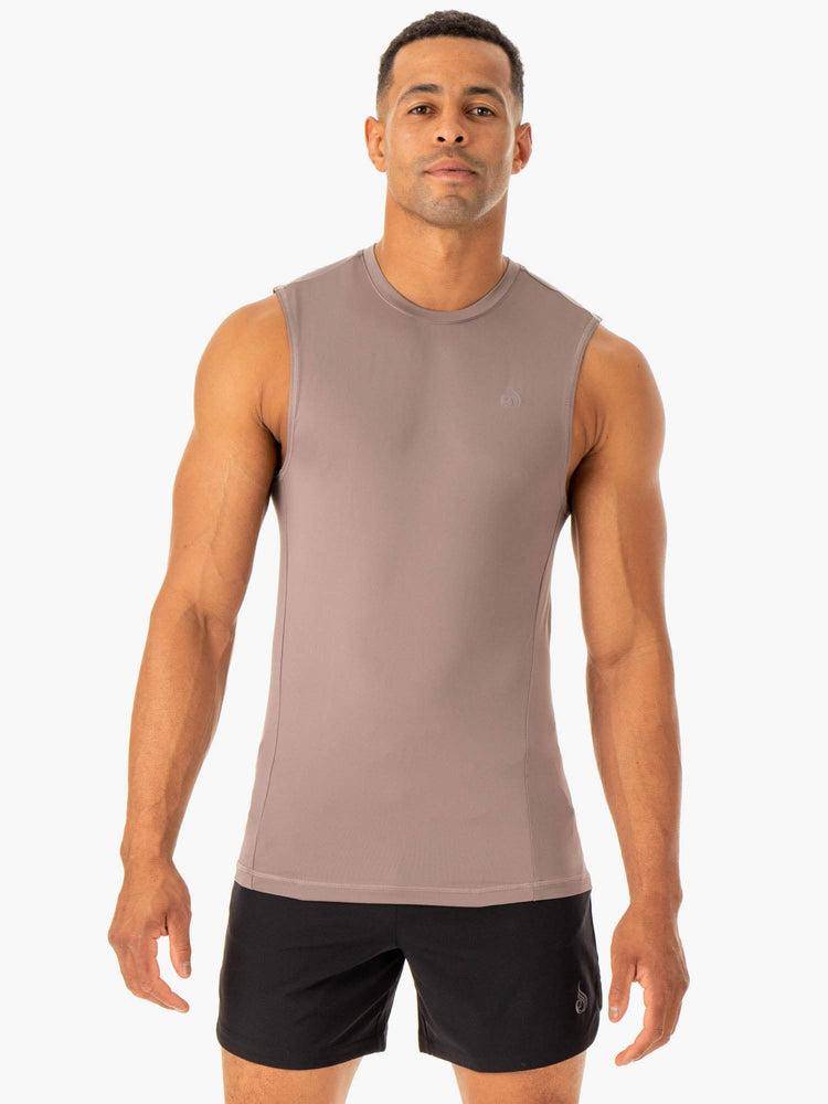 Taupe Ryderwear Men Tanks Division Base Layer Tank Men\'s Tanks | AU1083ZG