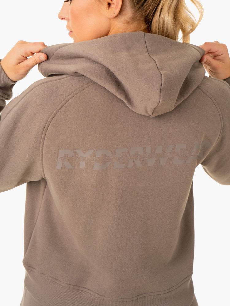 Taupe Ryderwear Women Hoodie Sideline Women's Hoodie | AU1697PQ