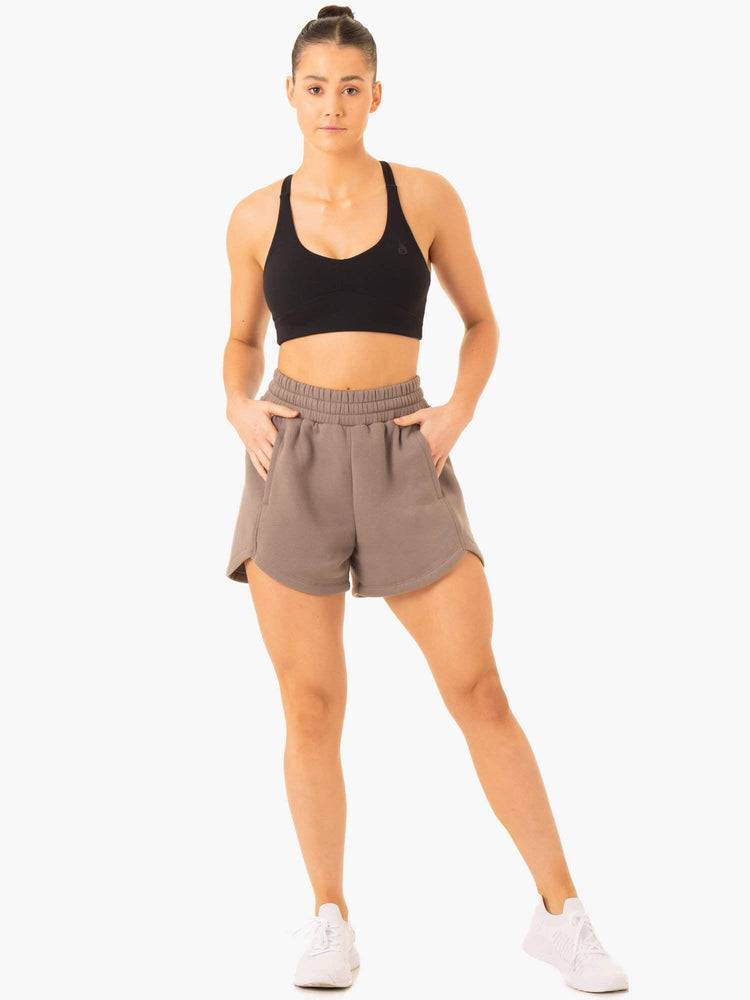 Taupe Ryderwear Women Shorts Sideline Track Women's Shorts | AU1958AP