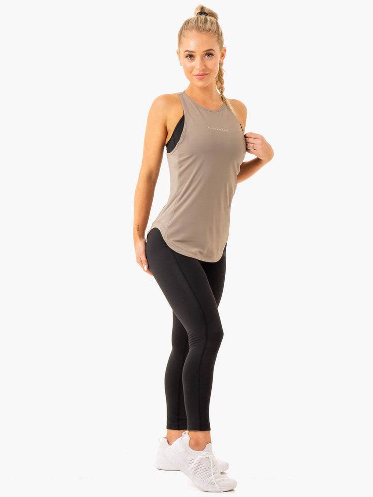 Taupe Ryderwear Women Tanks Elite Mesh Training Women's Tanks | AU2868WY