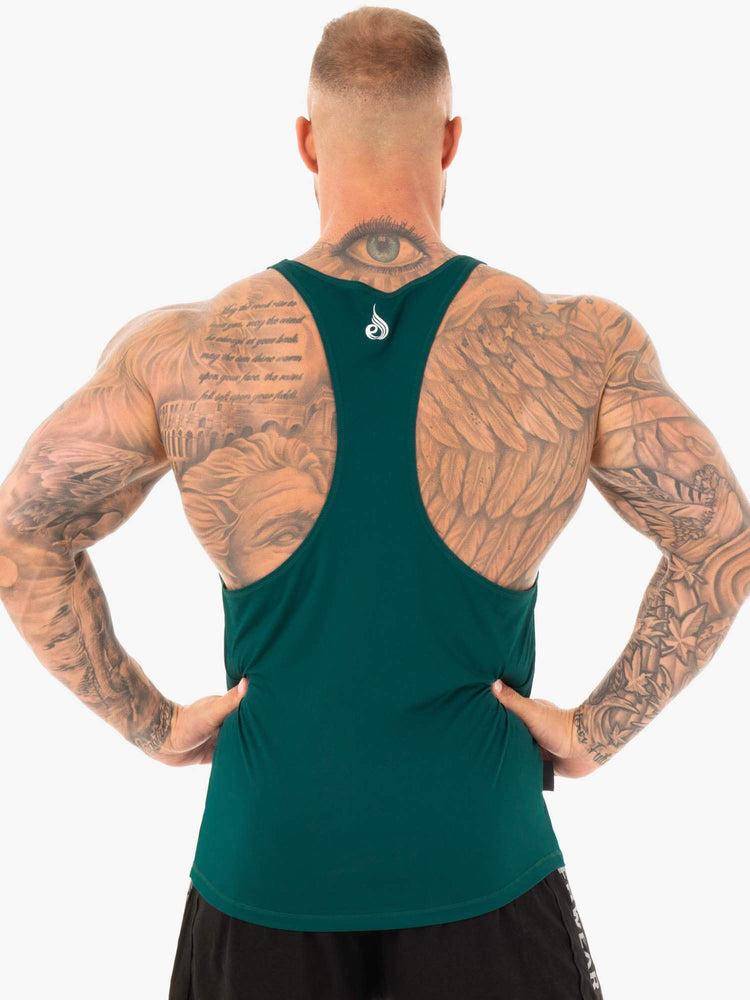 Teal Ryderwear Men Gym Stringers Lift T-Back Stringer Men's Gym Stringers | AU1522JJ