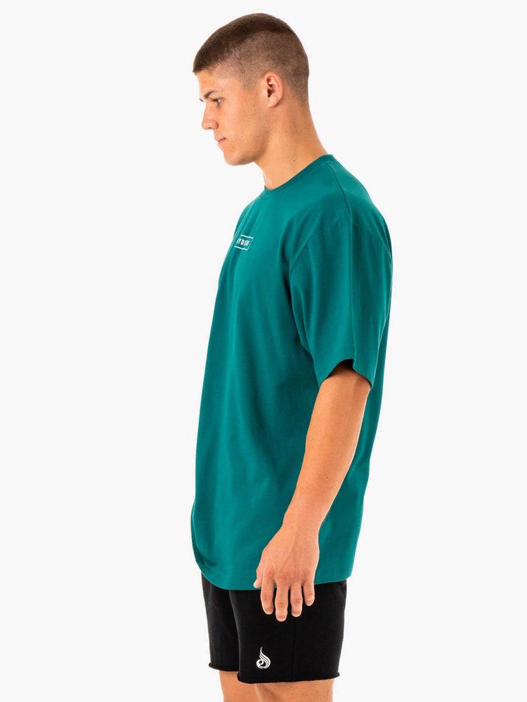 Teal Ryderwear Men T Shirts Recharge Men's T Shirts | AU1290LH