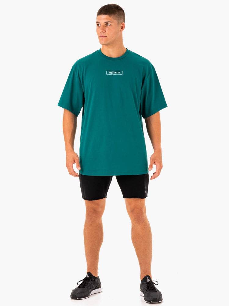 Teal Ryderwear Men T Shirts Recharge Men's T Shirts | AU1290LH