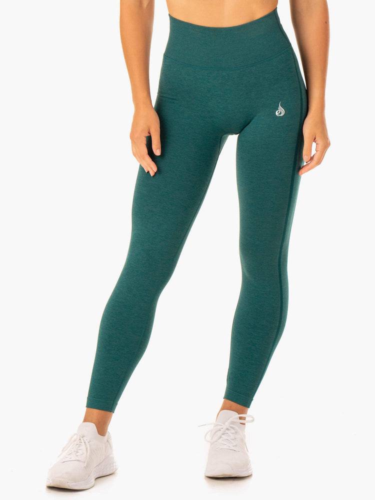 Teal Ryderwear Women Leggings Enhance Scrunch Bum Seamless Women's Leggings | AU1750AP