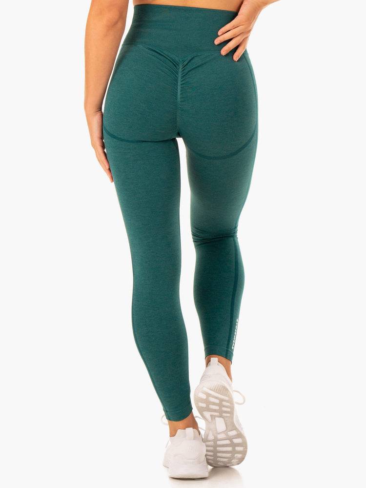 Teal Ryderwear Women Leggings Enhance Scrunch Bum Seamless Women's Leggings | AU1750AP