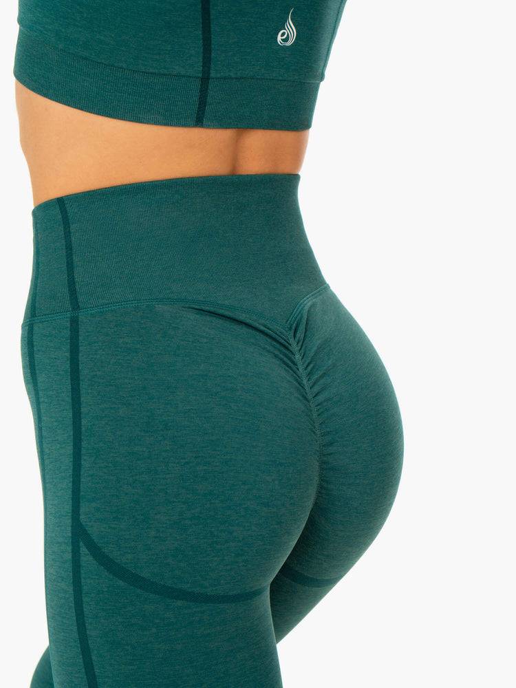 Teal Ryderwear Women Leggings Enhance Scrunch Bum Seamless Women's Leggings | AU1750AP