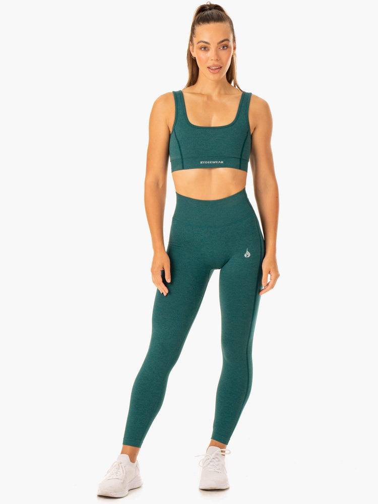 Teal Ryderwear Women Leggings Enhance Scrunch Bum Seamless Women's Leggings | AU1750AP