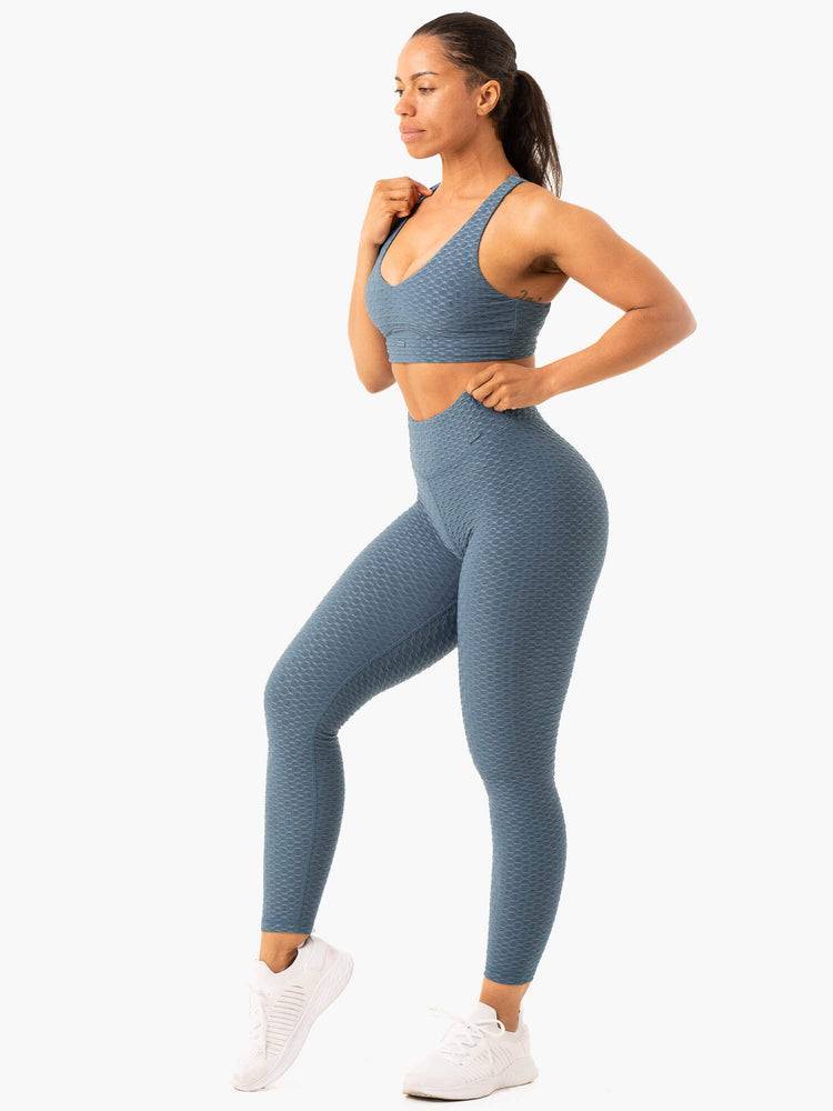 Teal Ryderwear Women Leggings Optic Scrunch Bum Women's Leggings | AU1782JJ