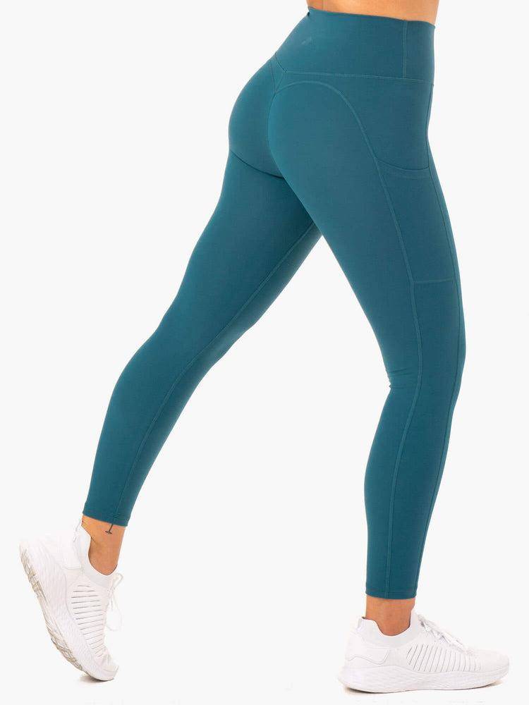 Teal Ryderwear Women Leggings Reset High Waisted Pocket Women's Leggings | AU1812XF