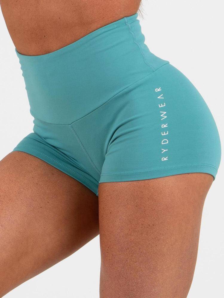 Teal Ryderwear Women Shorts Animal Scrunch Bum Women's Shorts | AU2200LH