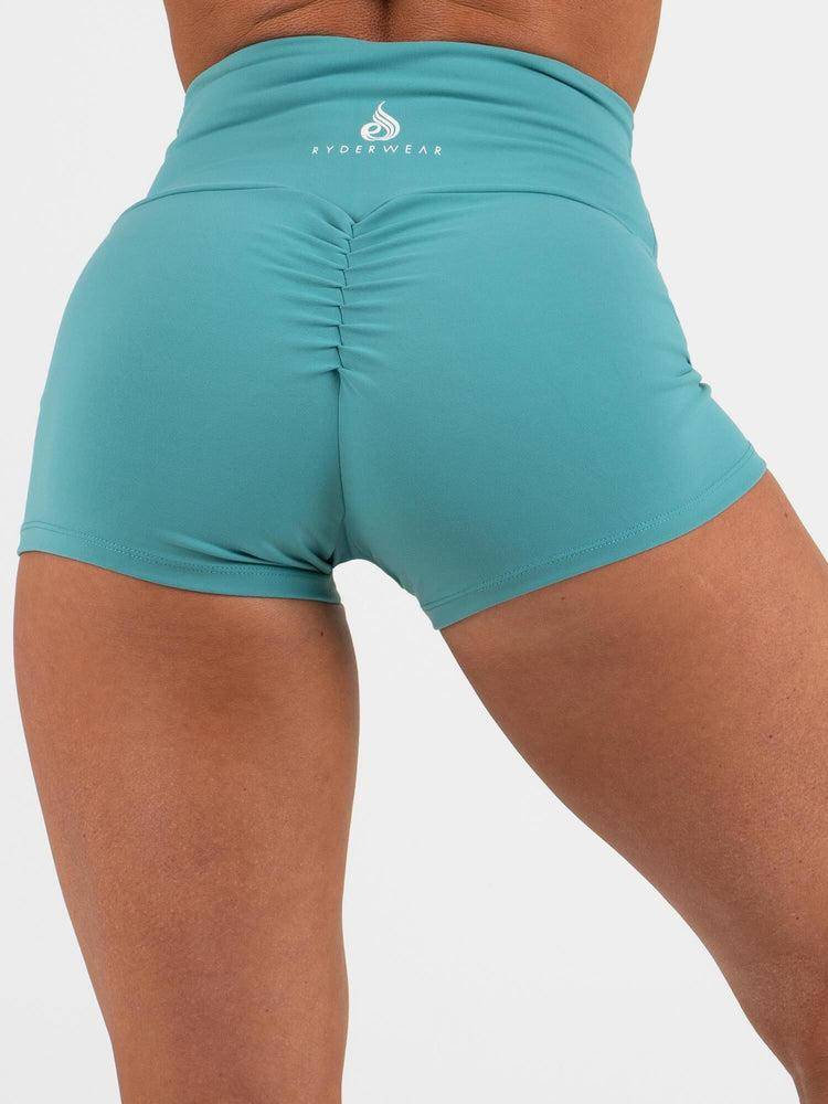 Teal Ryderwear Women Shorts Animal Scrunch Bum Women's Shorts | AU2200LH