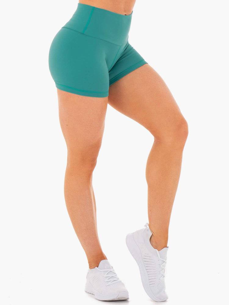 Teal Ryderwear Women Shorts Motion High Waisted Women's Shorts | AU2173KI