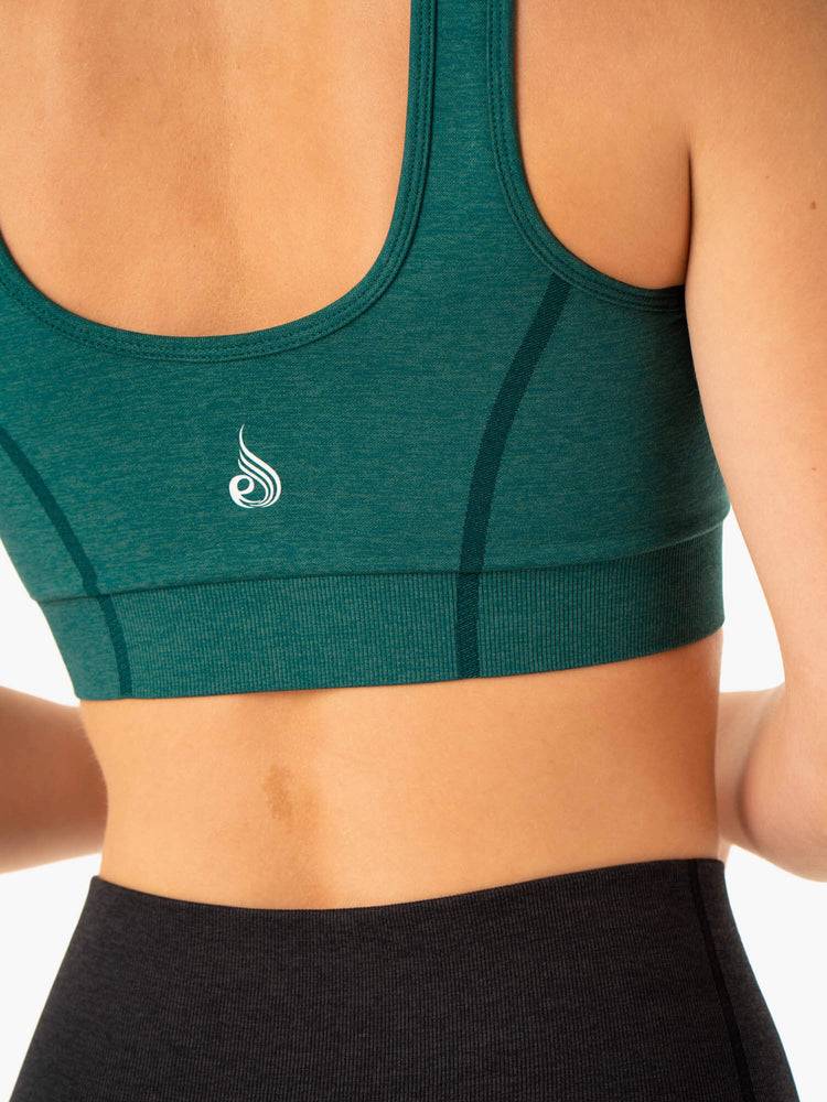 Teal Ryderwear Women Sports Bra Enhance Seamless Women's Sports Bra | AU2311GL