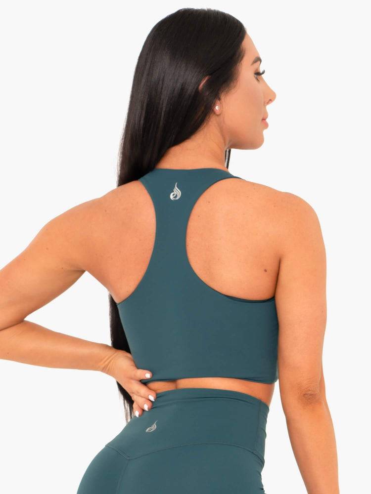 Teal Ryderwear Women Sports Bra NKD Women's Sports Bra | AU2565XF