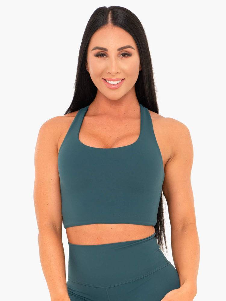 Teal Ryderwear Women Sports Bra NKD Women's Sports Bra | AU2565XF