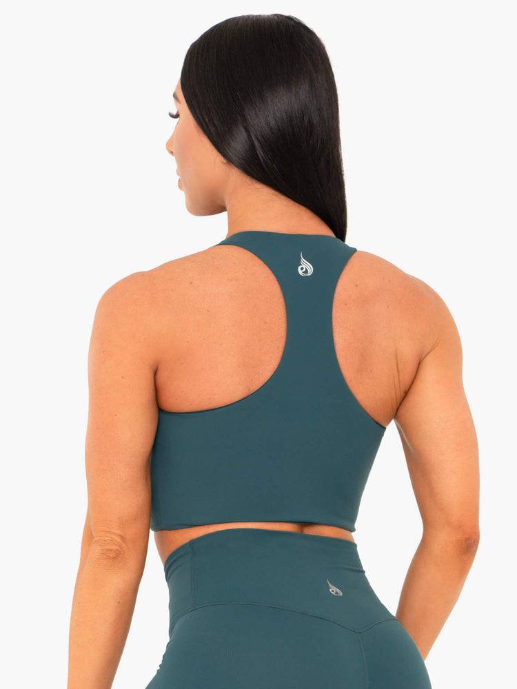 Teal Ryderwear Women Sports Bra NKD Women's Sports Bra | AU2565XF