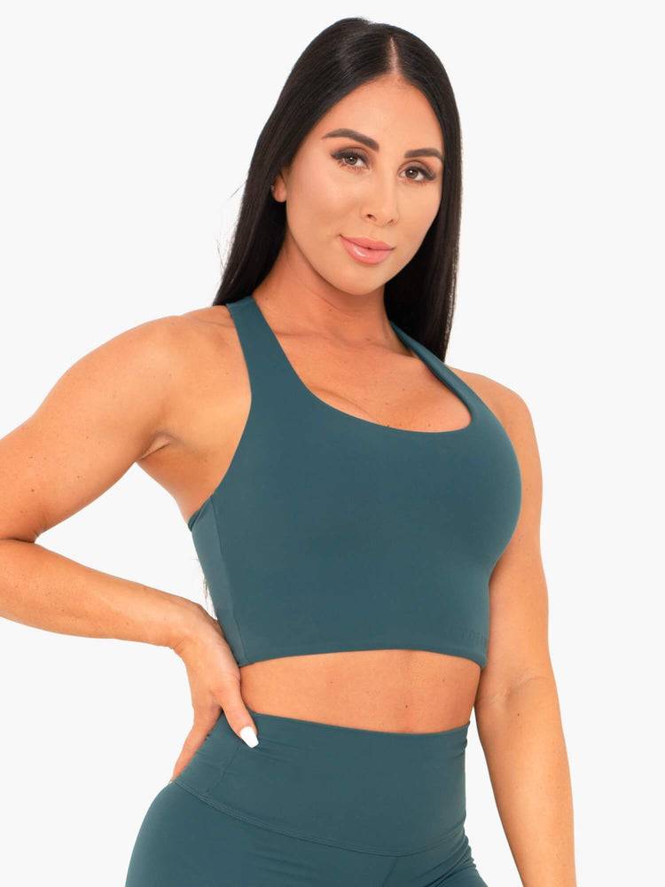 Teal Ryderwear Women Sports Bra NKD Women's Sports Bra | AU2565XF