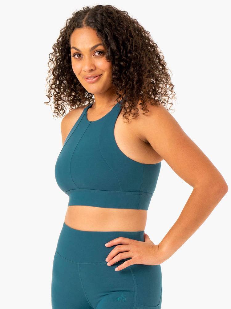 Teal Ryderwear Women Sports Bra Reset High Impact Women's Sports Bra | AU2298DN