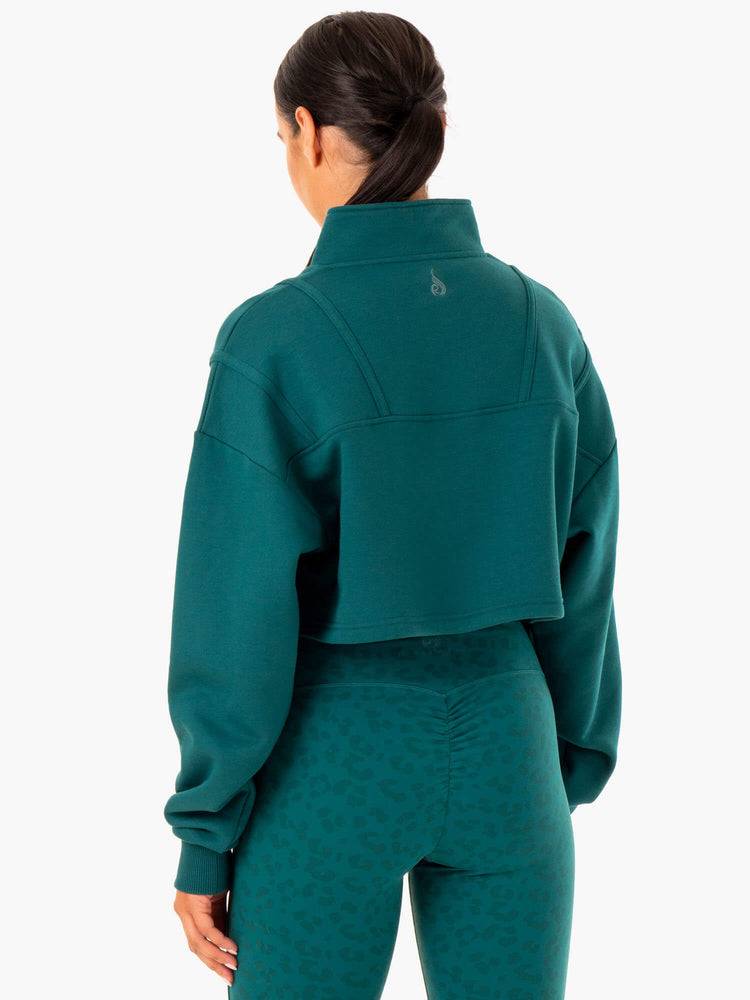 Teal Ryderwear Women Sweaters Evolution Half Zip Women's Sweaters | AU2581TV