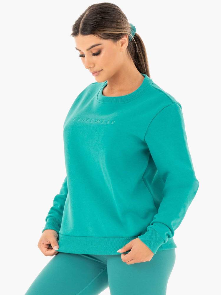 Teal Ryderwear Women Sweaters Motion Oversized Women's Sweaters | AU2609EX