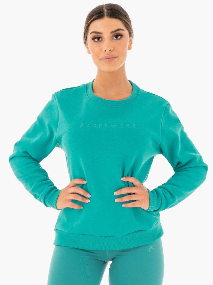 Teal Ryderwear Women Sweaters Motion Oversized Women\'s Sweaters | AU2609EX