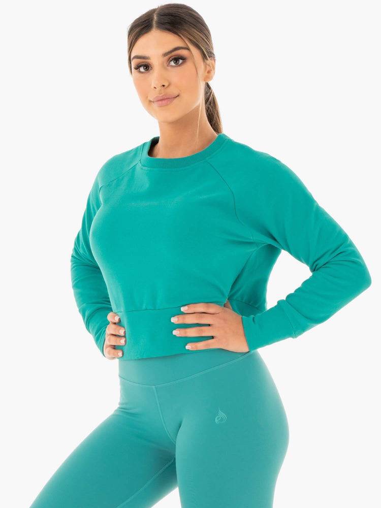 Teal Ryderwear Women Sweaters Motion Women's Sweaters | AU2617XF