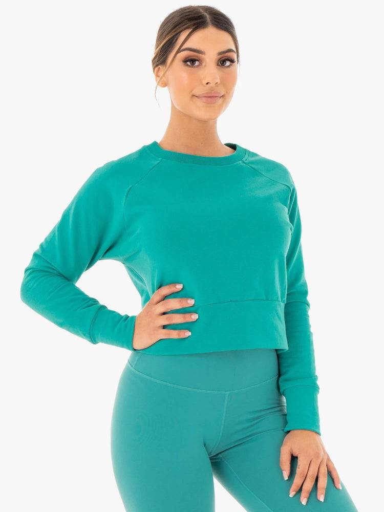 Teal Ryderwear Women Sweaters Motion Women's Sweaters | AU2617XF