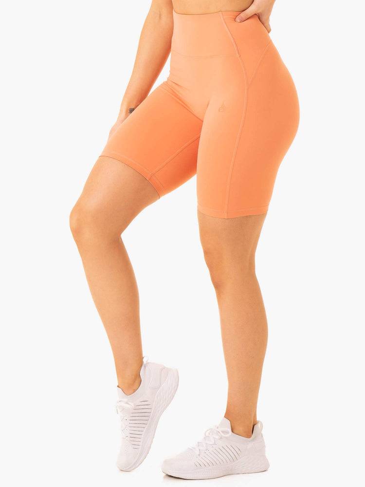 Terracotta Ryderwear Women Shorts NKD Frame High Waisted Bike Women's Shorts | AU2061PQ