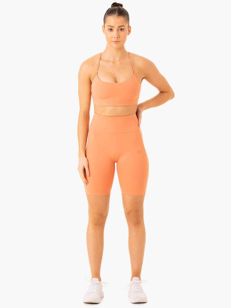 Terracotta Ryderwear Women Shorts NKD Frame High Waisted Bike Women's Shorts | AU2061PQ