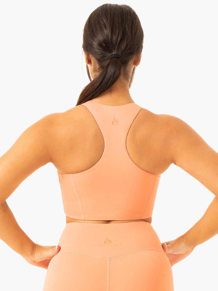 Terracotta Ryderwear Women Sports Bra NKD Frame Long Line Women's Sports Bra | AU2225KI